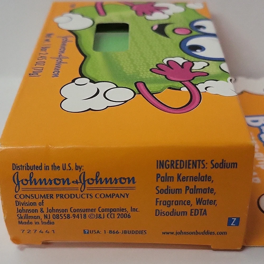 Johnson's Buddies Easy Grip Sudzing Soap 2.45 Ounce Bar